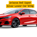 Arizona Red Upper Silver Lower Car Wrap